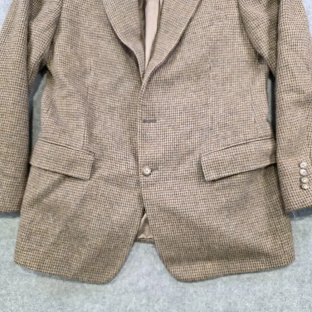 Vintage Polo Ralph Lauren Blazer‎ Sport Coat Mens 41 Brown Tweed Check USA 80s